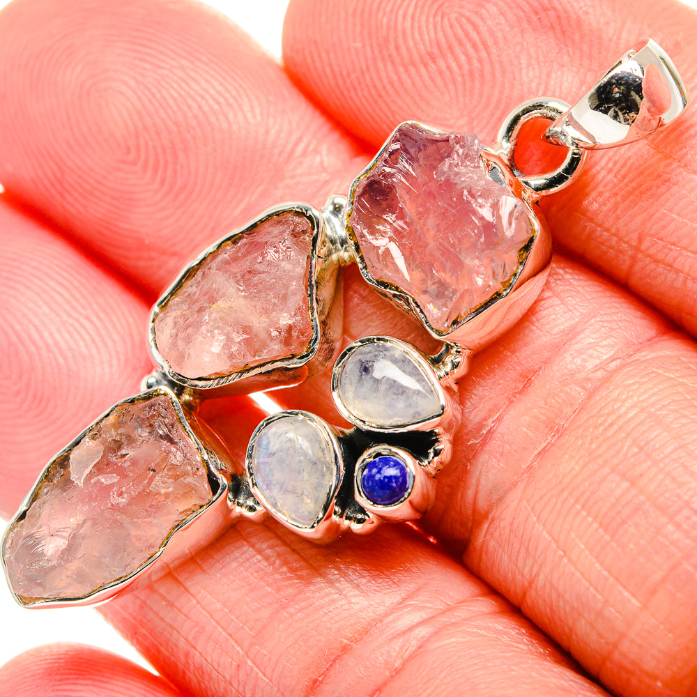 Rose Quartz Pendants handcrafted by Ana Silver Co - PD36636