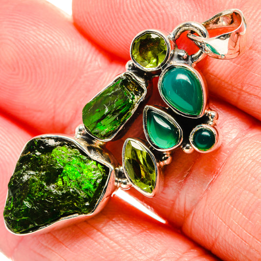 Chrome Diopside Pendants handcrafted by Ana Silver Co - PD36638