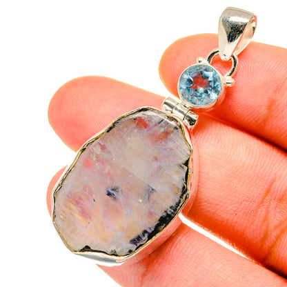 Rainbow Moonstone Pendants handcrafted by Ana Silver Co - PD3664