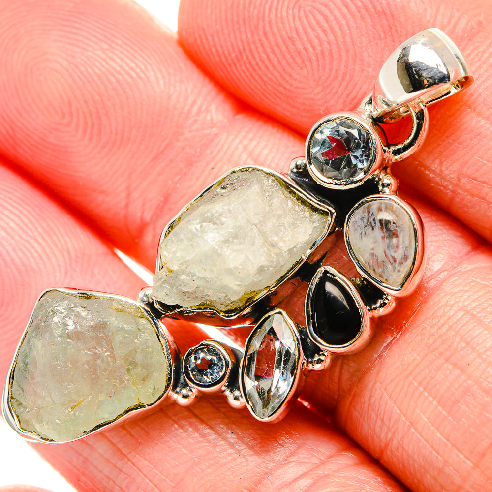 Aquamarine Pendants handcrafted by Ana Silver Co - PD36646