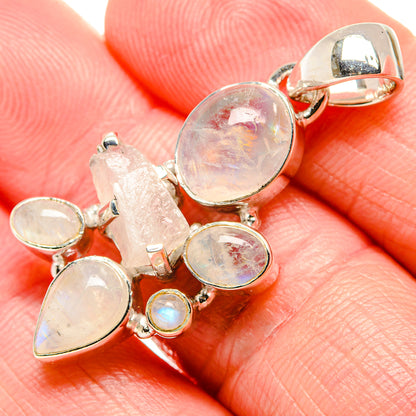 Rainbow Moonstone Pendants handcrafted by Ana Silver Co - PD36647