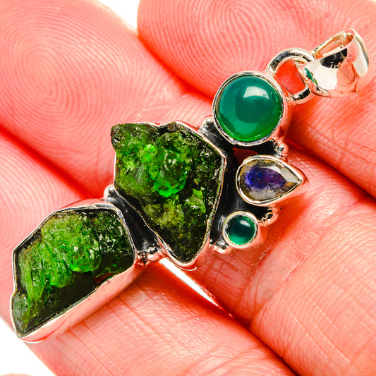 Chrome Diopside Pendants handcrafted by Ana Silver Co - PD36649
