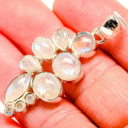 Rainbow Moonstone Pendants handcrafted by Ana Silver Co - PD36650