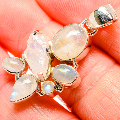 Rainbow Moonstone Pendants handcrafted by Ana Silver Co - PD36654