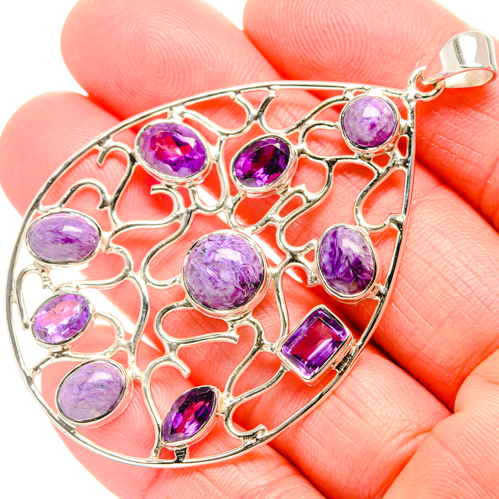 Charoite Pendants handcrafted by Ana Silver Co - PD36701