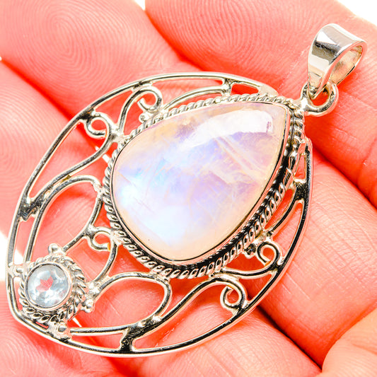 Rainbow Moonstone Pendants handcrafted by Ana Silver Co - PD36706