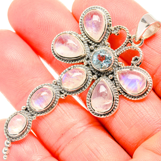 Rainbow Moonstone Pendants handcrafted by Ana Silver Co - PD36708