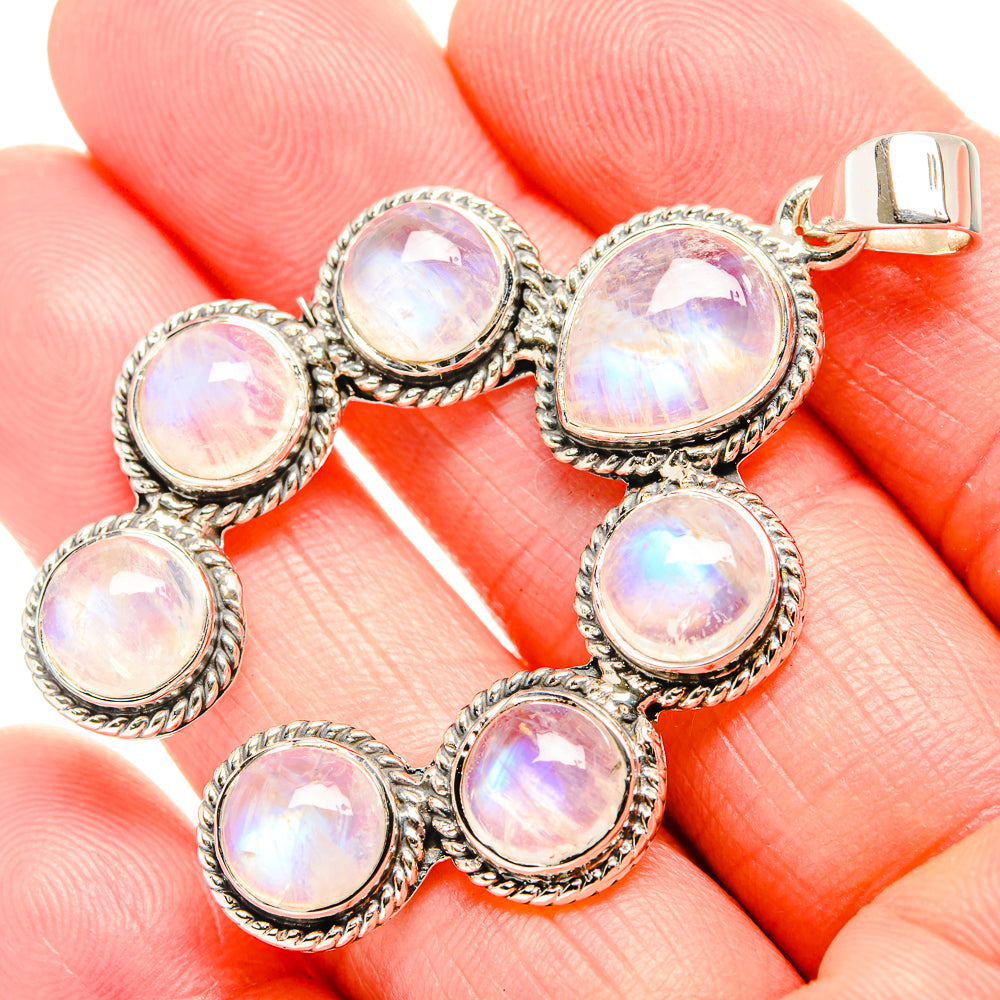 Rainbow Moonstone Pendants handcrafted by Ana Silver Co - PD36713