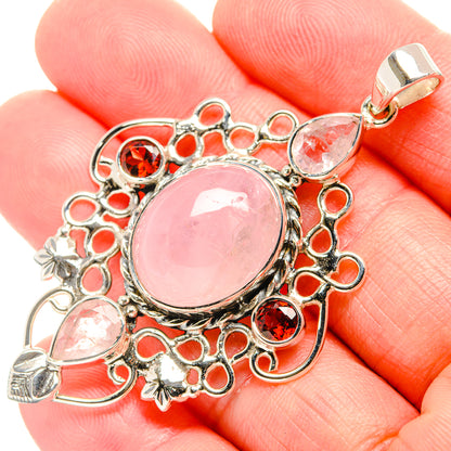 Rose Quartz Pendants handcrafted by Ana Silver Co - PD36714