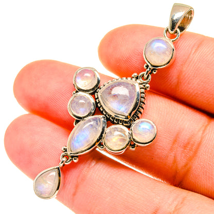 Rainbow Moonstone Pendants handcrafted by Ana Silver Co - PD3672