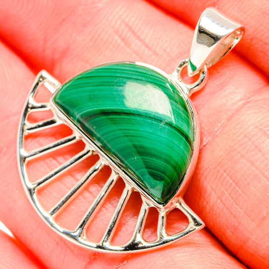 Malachite Pendants handcrafted by Ana Silver Co - PD36731