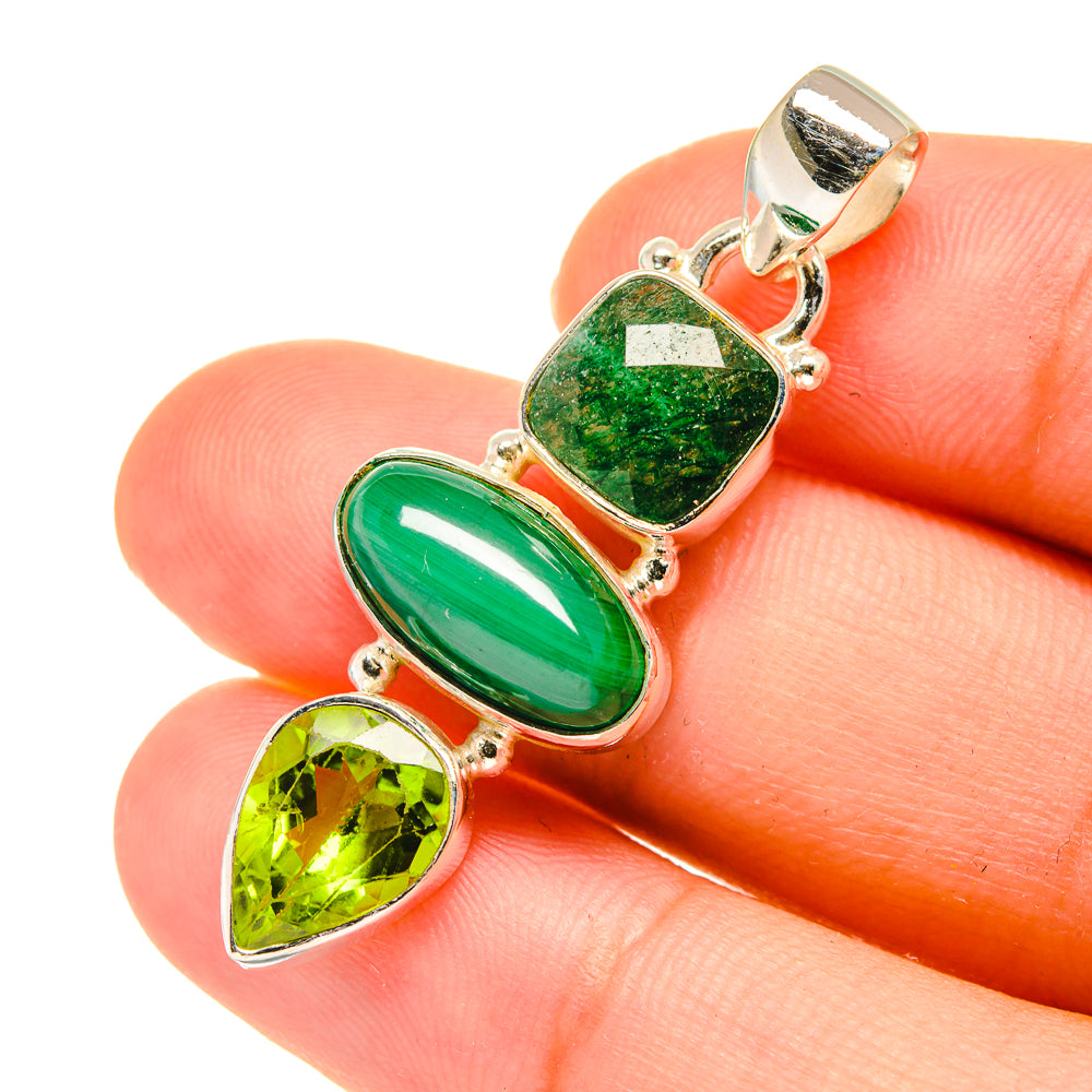 Malachite Pendants handcrafted by Ana Silver Co - PD3681