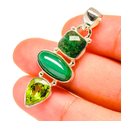 Malachite Pendants handcrafted by Ana Silver Co - PD3681