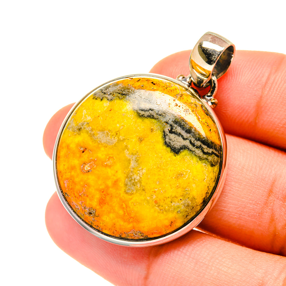 Bumble Bee Jasper Pendants handcrafted by Ana Silver Co - PD3702