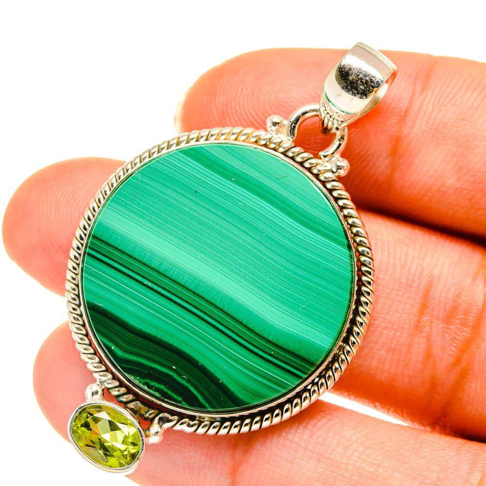 Malachite Pendants handcrafted by Ana Silver Co - PD3709