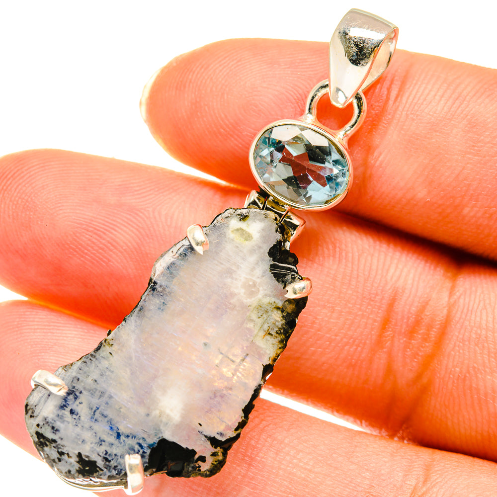 Rainbow Moonstone Pendants handcrafted by Ana Silver Co - PD3716