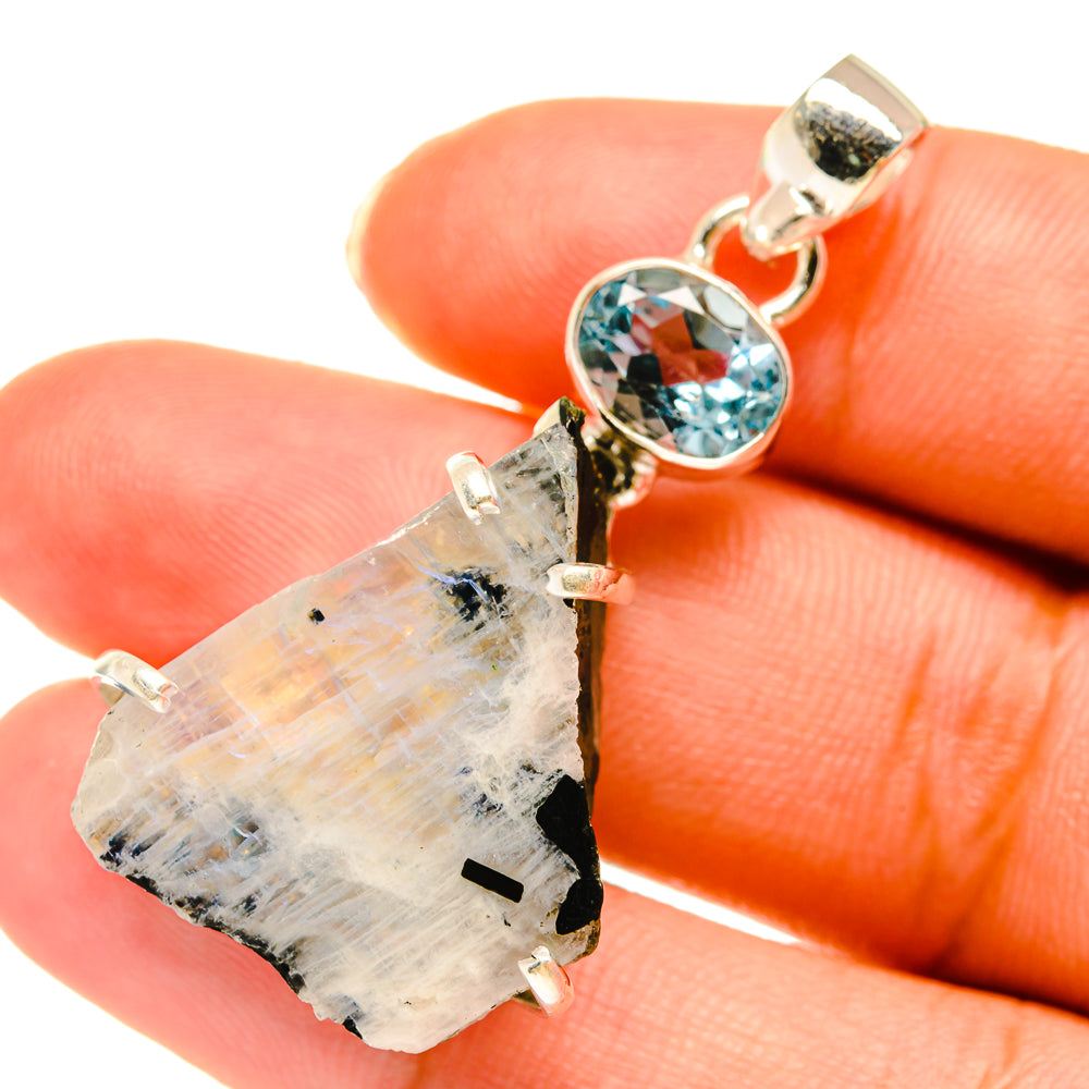 Rainbow Moonstone Pendants handcrafted by Ana Silver Co - PD3717