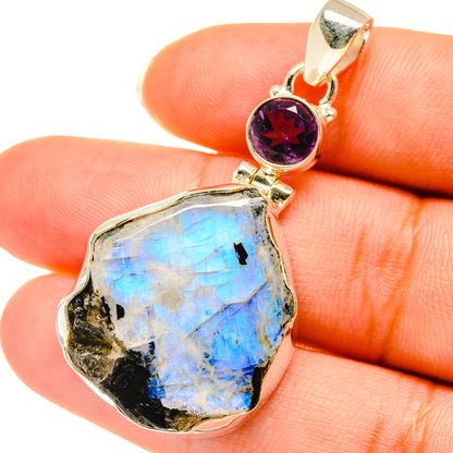 Rainbow Moonstone Pendants handcrafted by Ana Silver Co - PD3718