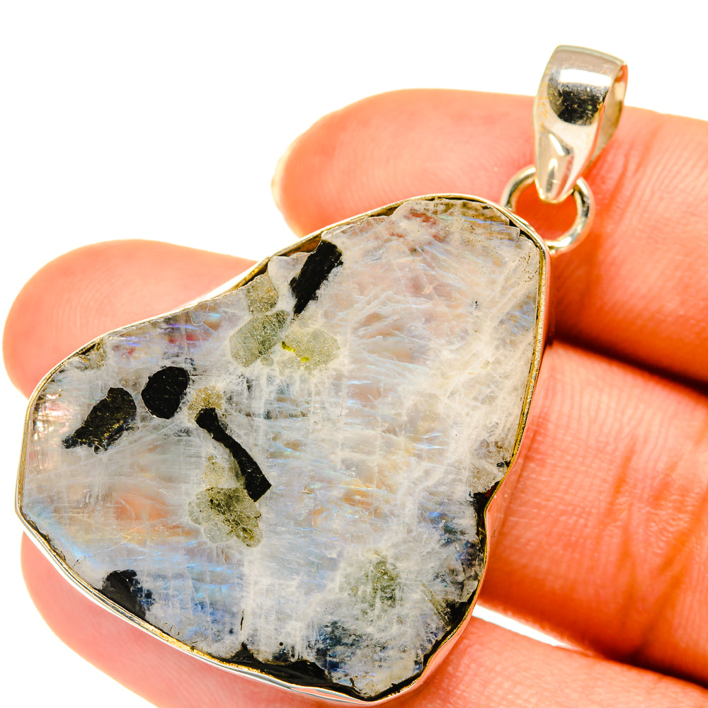 Rainbow Moonstone Pendants handcrafted by Ana Silver Co - PD3722