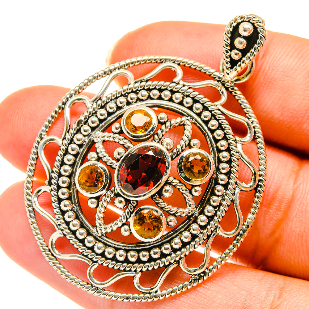 Garnet Pendants handcrafted by Ana Silver Co - PD3729