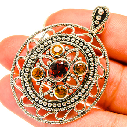 Garnet Pendants handcrafted by Ana Silver Co - PD3729