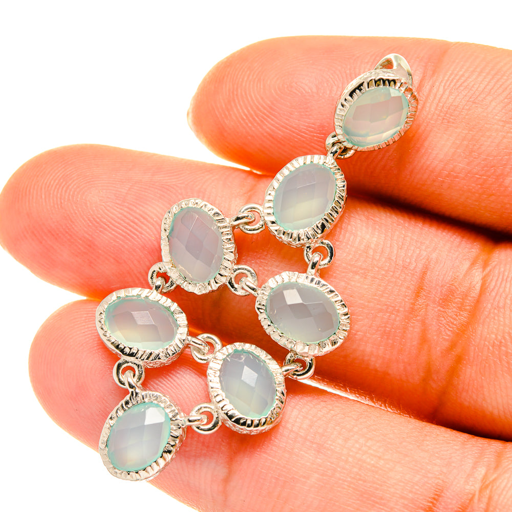 Aqua Chalcedony Pendants handcrafted by Ana Silver Co - PD3732