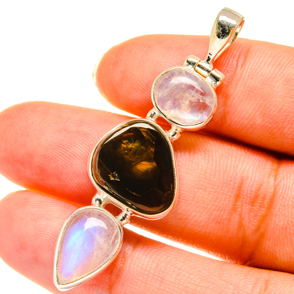 Mexican Fire Agate Pendants handcrafted by Ana Silver Co - PD3750