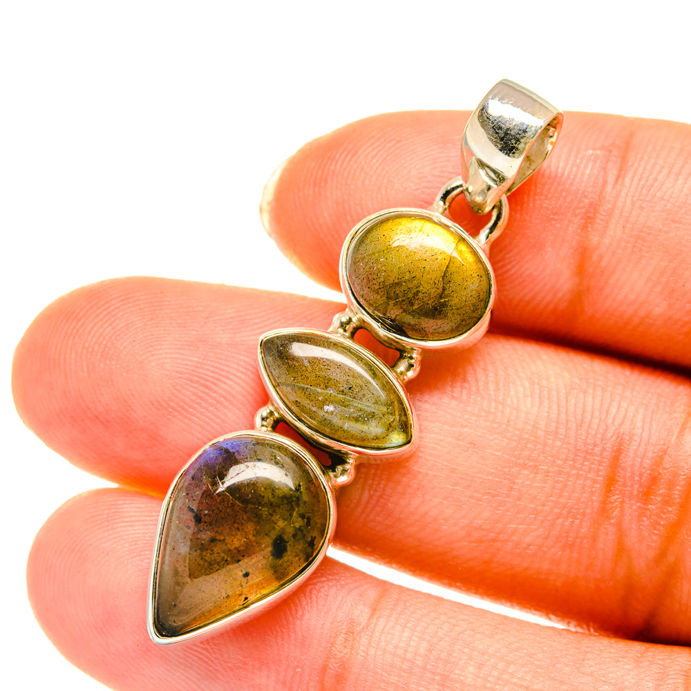 Labradorite Pendants handcrafted by Ana Silver Co - PD3752