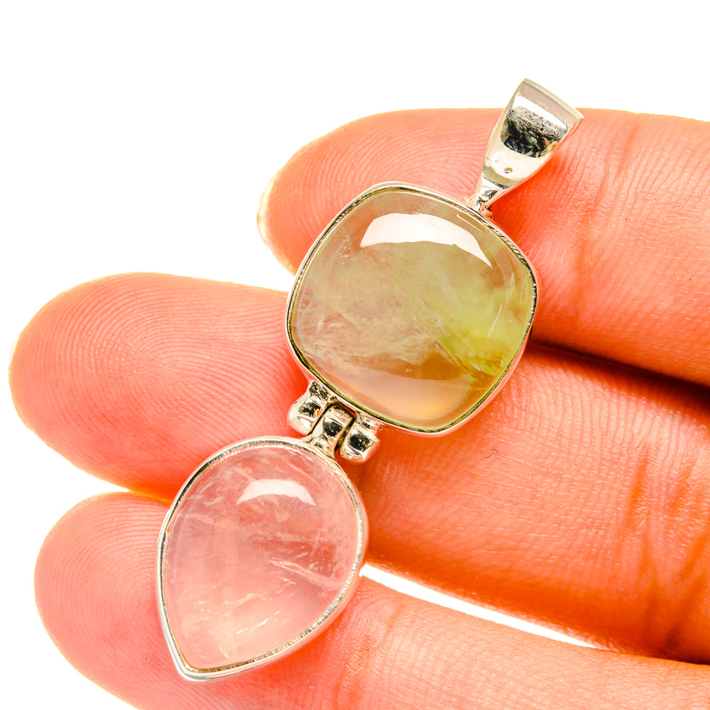 Prehnite Pendants handcrafted by Ana Silver Co - PD3753
