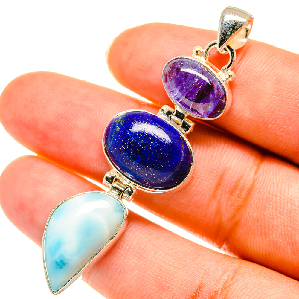 Lapis Lazuli Pendants handcrafted by Ana Silver Co - PD3755