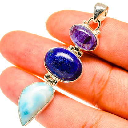Lapis Lazuli Pendants handcrafted by Ana Silver Co - PD3755