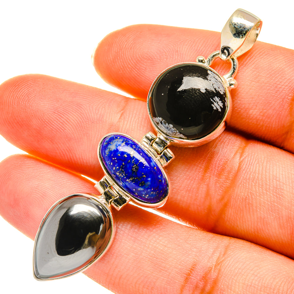 Hematite Pendants handcrafted by Ana Silver Co - PD3757