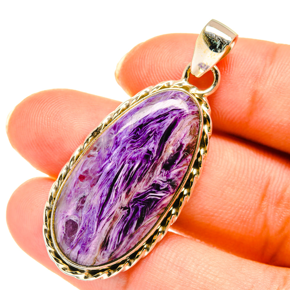 Charoite Pendants handcrafted by Ana Silver Co - PD3773