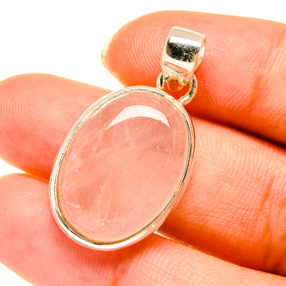 Rose Quartz Pendants handcrafted by Ana Silver Co - PD3776