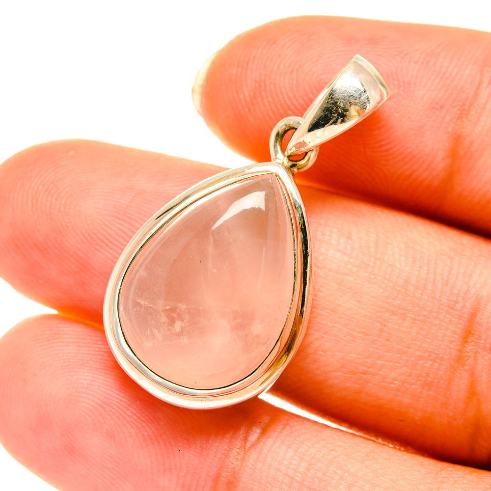 Rose Quartz Pendants handcrafted by Ana Silver Co - PD3779