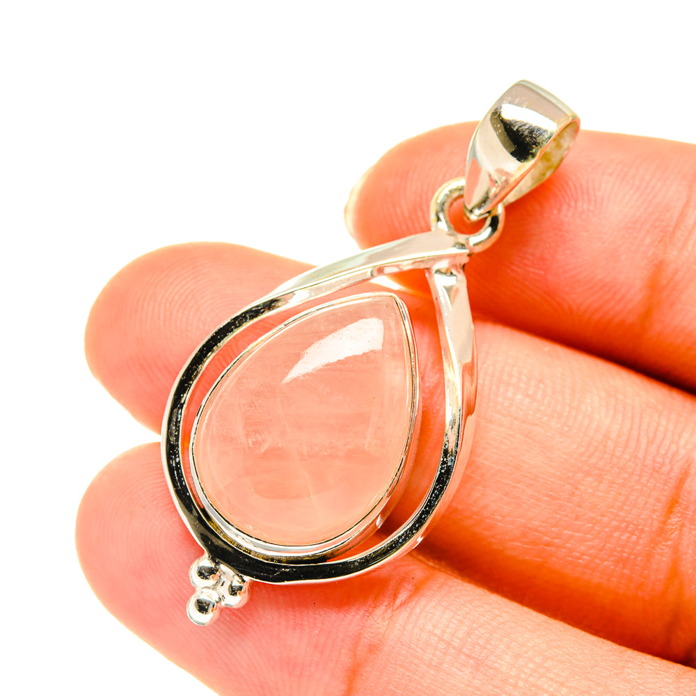 Rose Quartz Pendants handcrafted by Ana Silver Co - PD3781