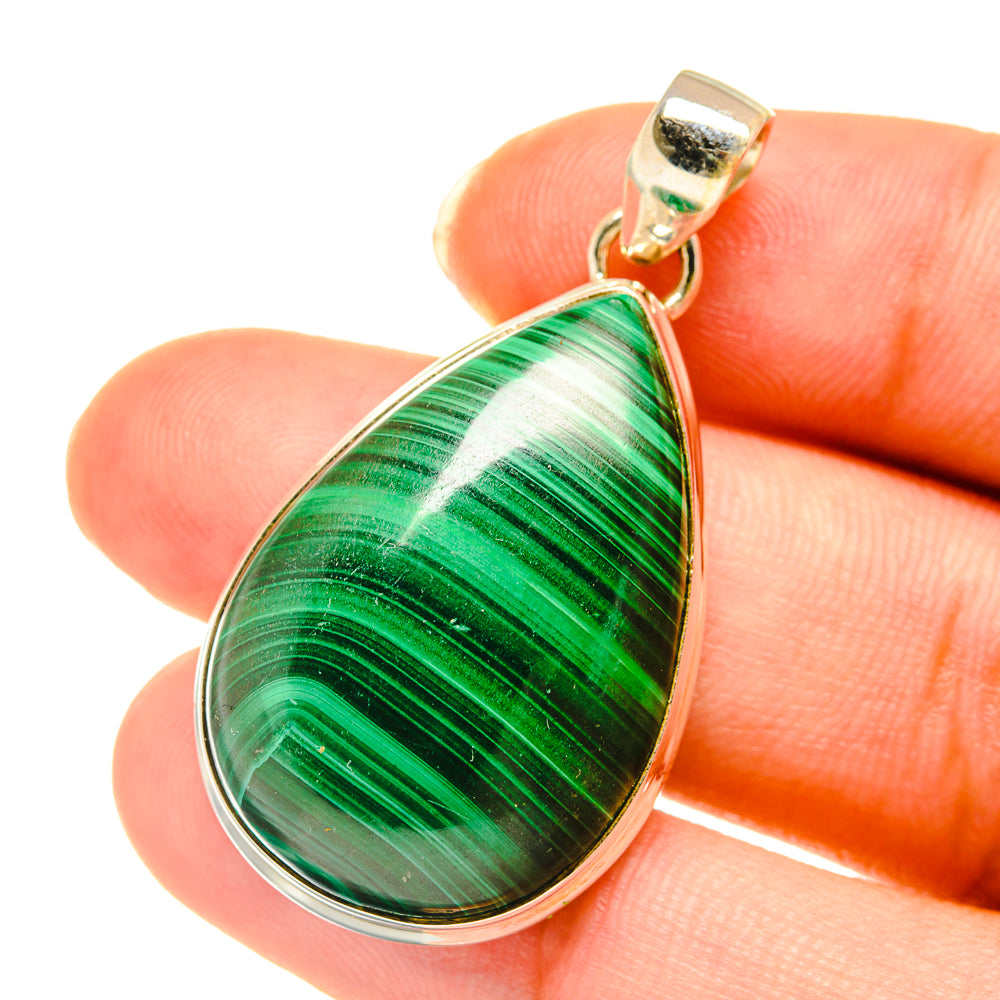 Malachite Pendants handcrafted by Ana Silver Co - PD3784
