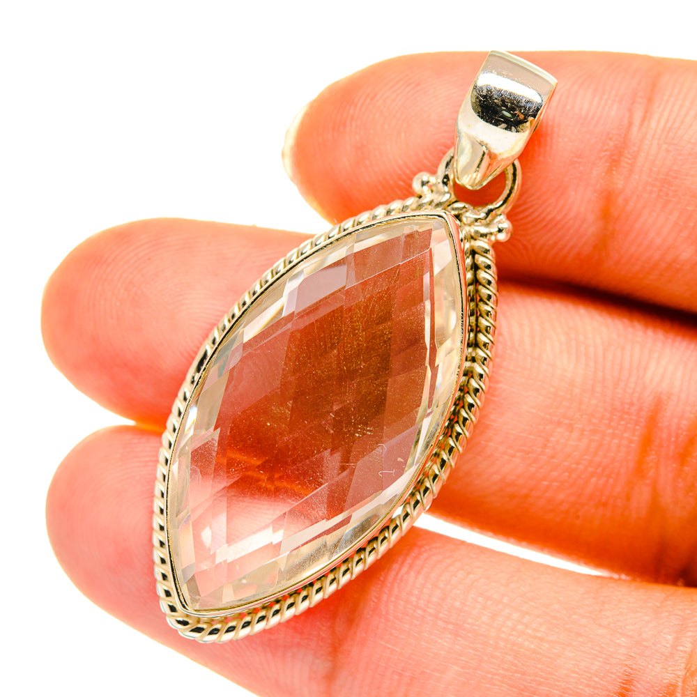 White Quartz Pendants handcrafted by Ana Silver Co - PD3799