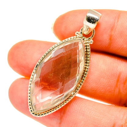 White Quartz Pendants handcrafted by Ana Silver Co - PD3799