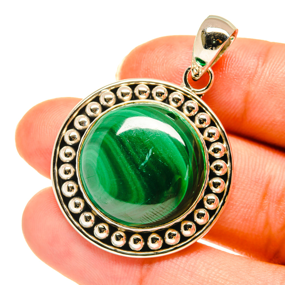 Malachite Pendants handcrafted by Ana Silver Co - PD3801