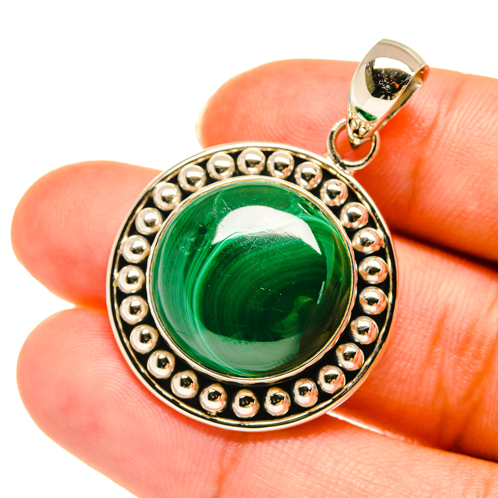 Malachite Pendants handcrafted by Ana Silver Co - PD3802