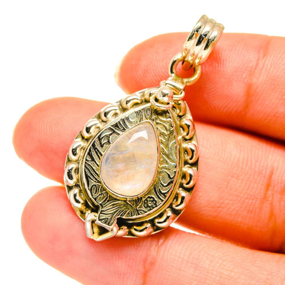 Rainbow Moonstone Pendants handcrafted by Ana Silver Co - PD3807