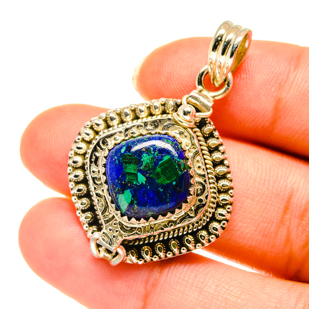 Azurite Pendants handcrafted by Ana Silver Co - PD3816
