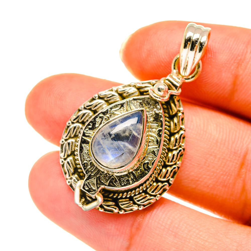 Rainbow Moonstone Pendants handcrafted by Ana Silver Co - PD3817