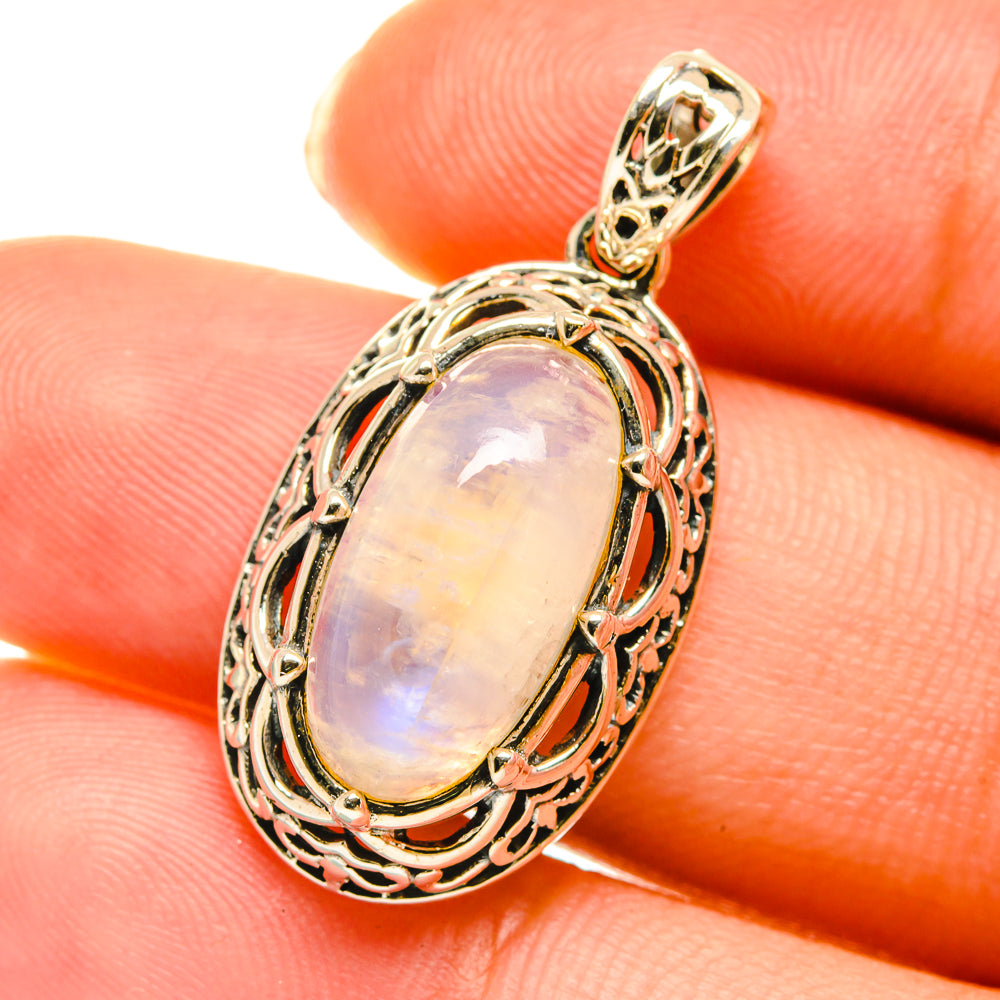 Rainbow Moonstone Pendants handcrafted by Ana Silver Co - PD3821