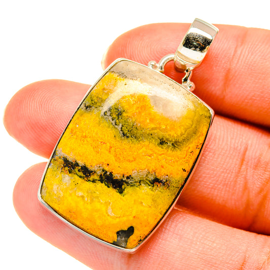 Bumble Bee Jasper Pendants handcrafted by Ana Silver Co - PD3825