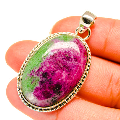 Ruby Zoisite Pendants handcrafted by Ana Silver Co - PD3831