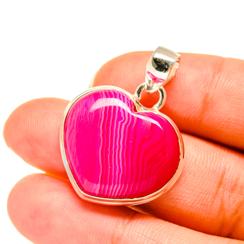 Pink Botswana Agate Pendants handcrafted by Ana Silver Co - PD3837