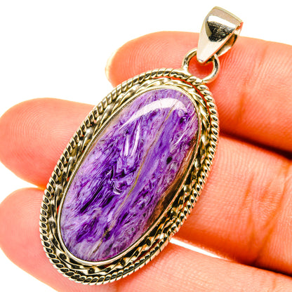 Charoite Pendants handcrafted by Ana Silver Co - PD3842