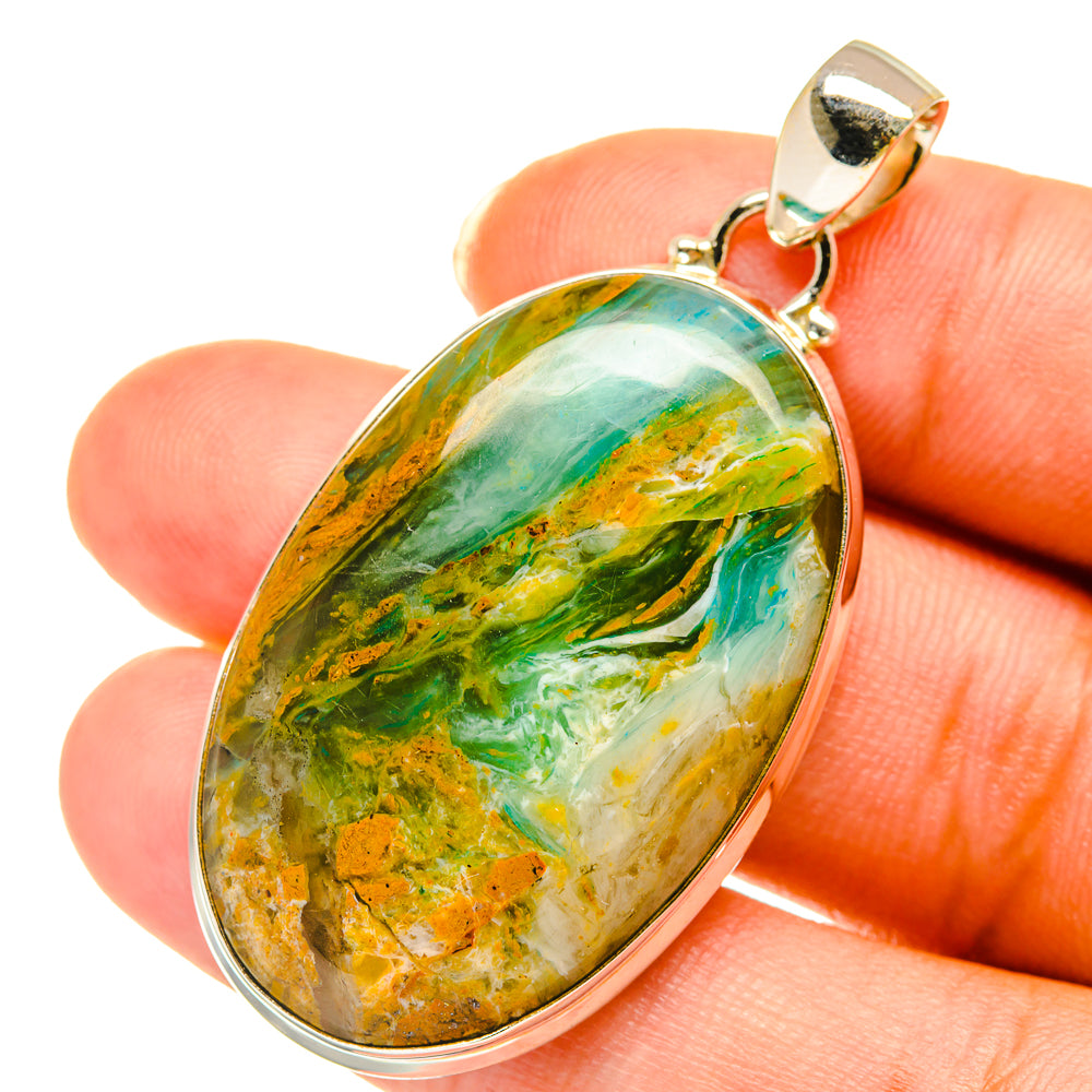 Peruvian Opal Pendants handcrafted by Ana Silver Co - PD3845